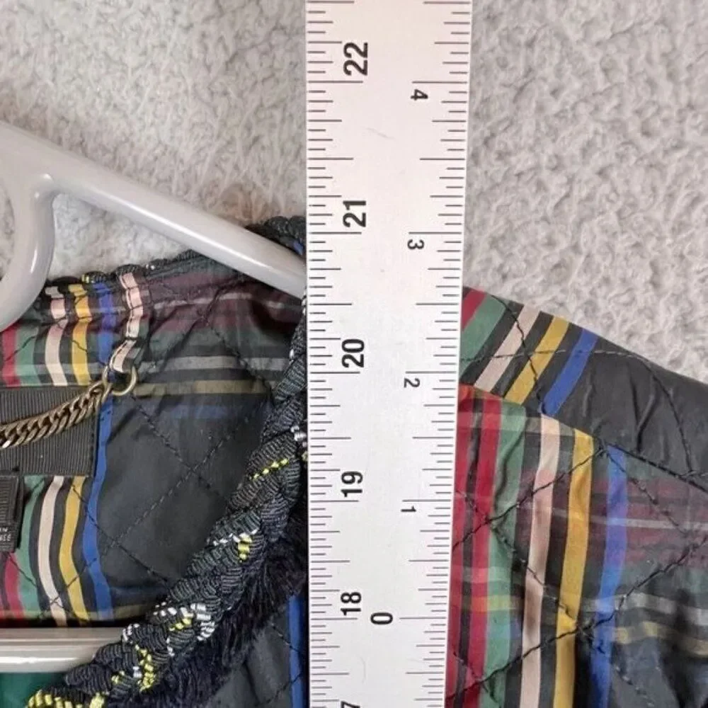 JCREW WOMENS QUILTED STEWART PLAID JACKET CROPPED SIZE 2